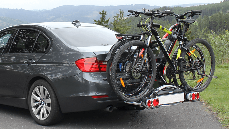 Bicycle carrier on the boot lid