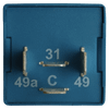 Indicator relay french plug-in arragement