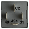 Indicator relay european plug-in arrangement
