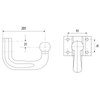 Universal ball head 4 hole