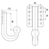 Universal ball head 4 hole