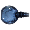 Rubber seal with lateral exit