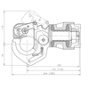 Coupling hook rotatable, for hole size 83x56 mm