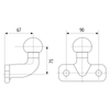 Ball head universal 2 hole