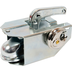 Box protection device lockable with padlock