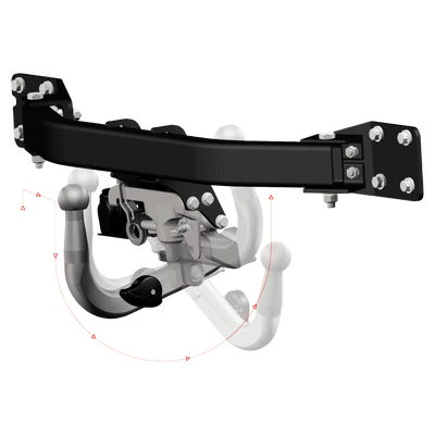 Brink Towbar detachable Towball inserted slanted from below