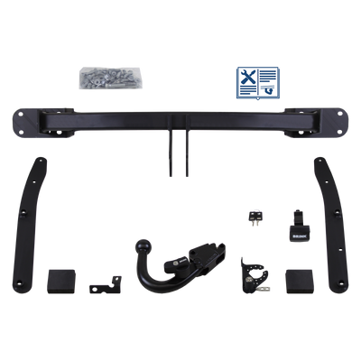 Brink Towbar detachable Towball inserted slanted from below
