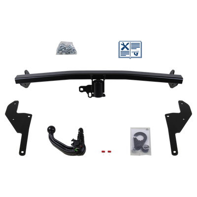 Westfalia Towbar detachable incl. TowTec electrical set 7pins universal