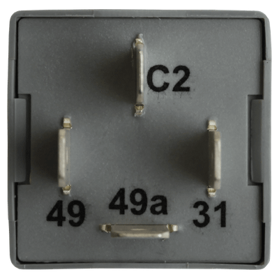 Indicator relay european plug-in arrangement