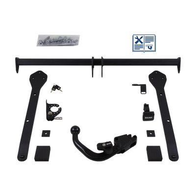 Brink Towbar detachable Towball inserted slanted from below