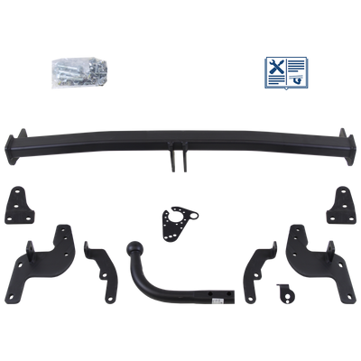 GDW Towbar rigid incl. TowTec electrical set 7pins universal