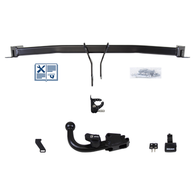 Brink Towbar detachable Towball inserted slanted from below