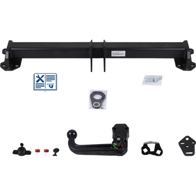 Westfalia Towbar detachable incl. TowTec electrical set 7pins universal