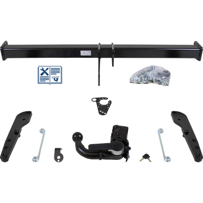 GDW Towbar detachable incl. TowTec electrical set 7pins specific