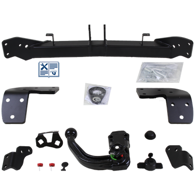 Westfalia Towbar detachable incl. TowTec electrical set 7pins universal