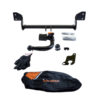 TowCar Towbar detachable incl. TowTec electrical set 7pins universal