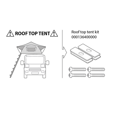 Assembly set for roof tents Menabo Professional