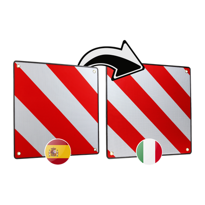 Warning sign for Spain and Italy